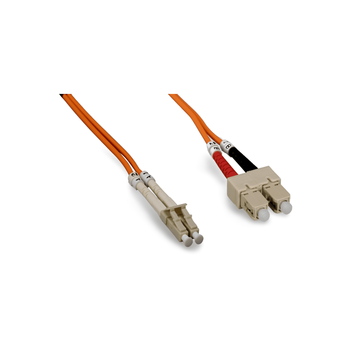 10ft SC LC Fiber Optic 62.5 125UM Duplex Multimode orange