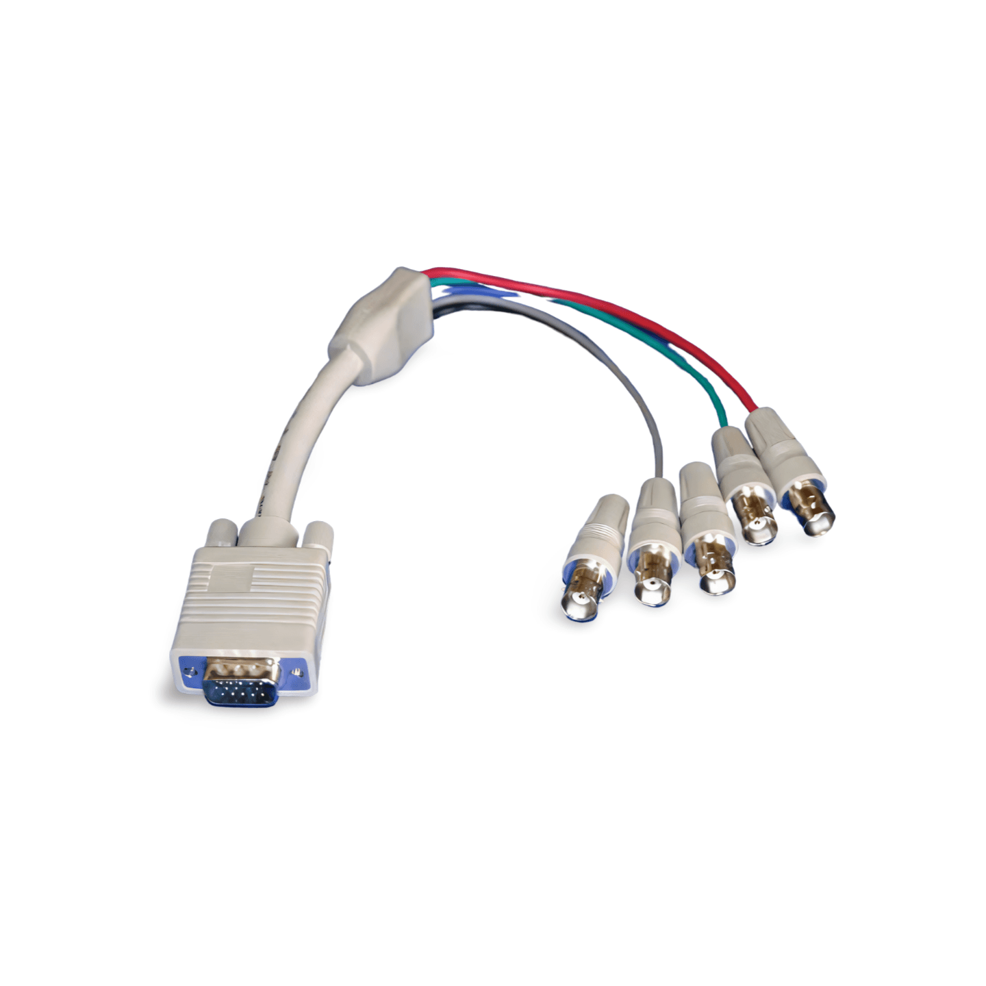 1ft 5 BNC Female to SUPER VGA HD15 Male Cable beige