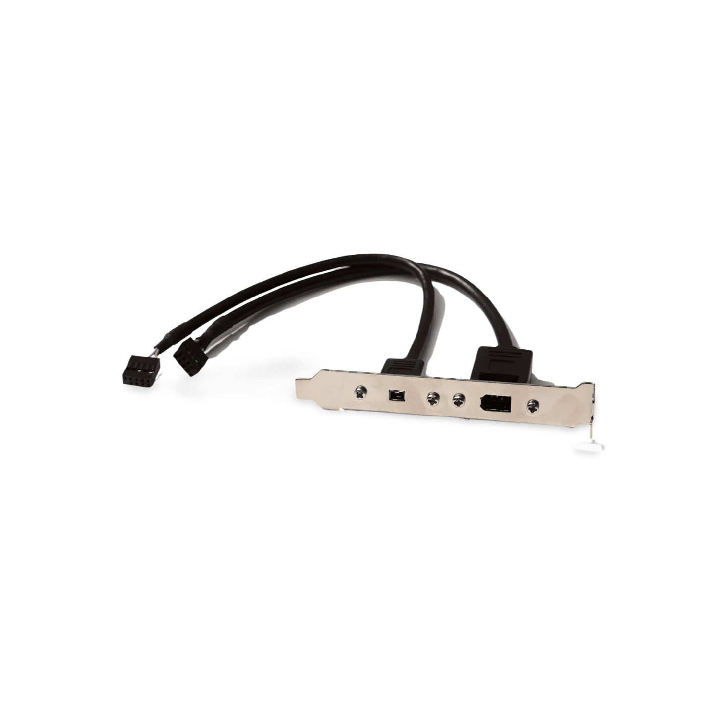 1ft FireWire IEEE 1394a Expansion Bracket 4 Pin to 6 Pin Dual FireWire Headers black