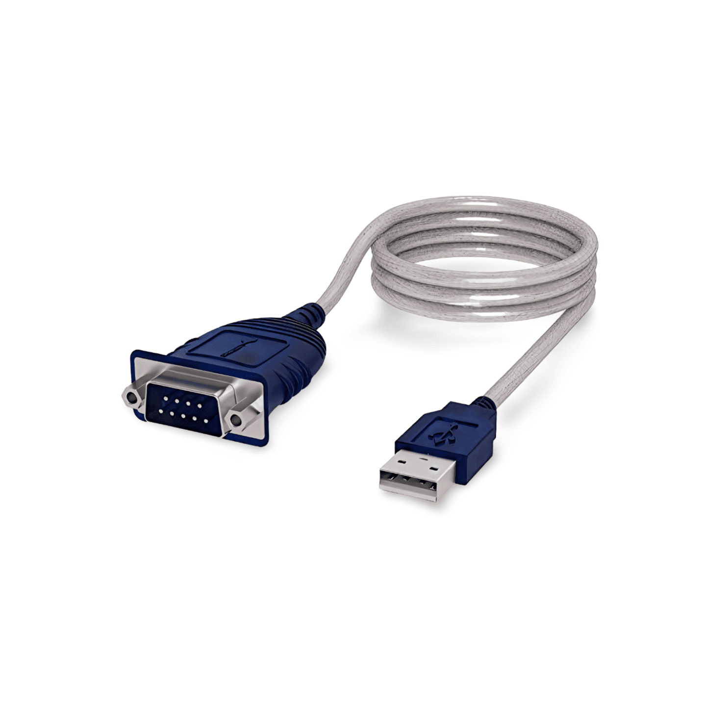 1ft USB 2.0 DB9 Male Serial Port Cable SABRENT CB DB9P blue