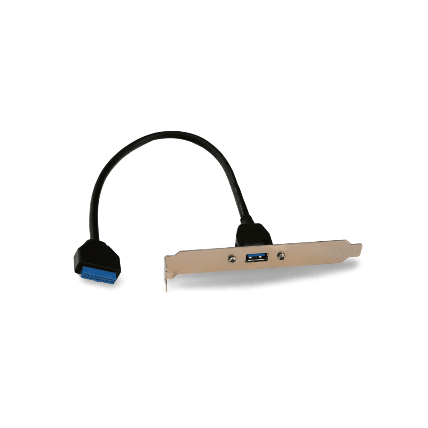 1ft USB 3.0 Panel Mount Single Port to 20 Pin Mainboard Header black