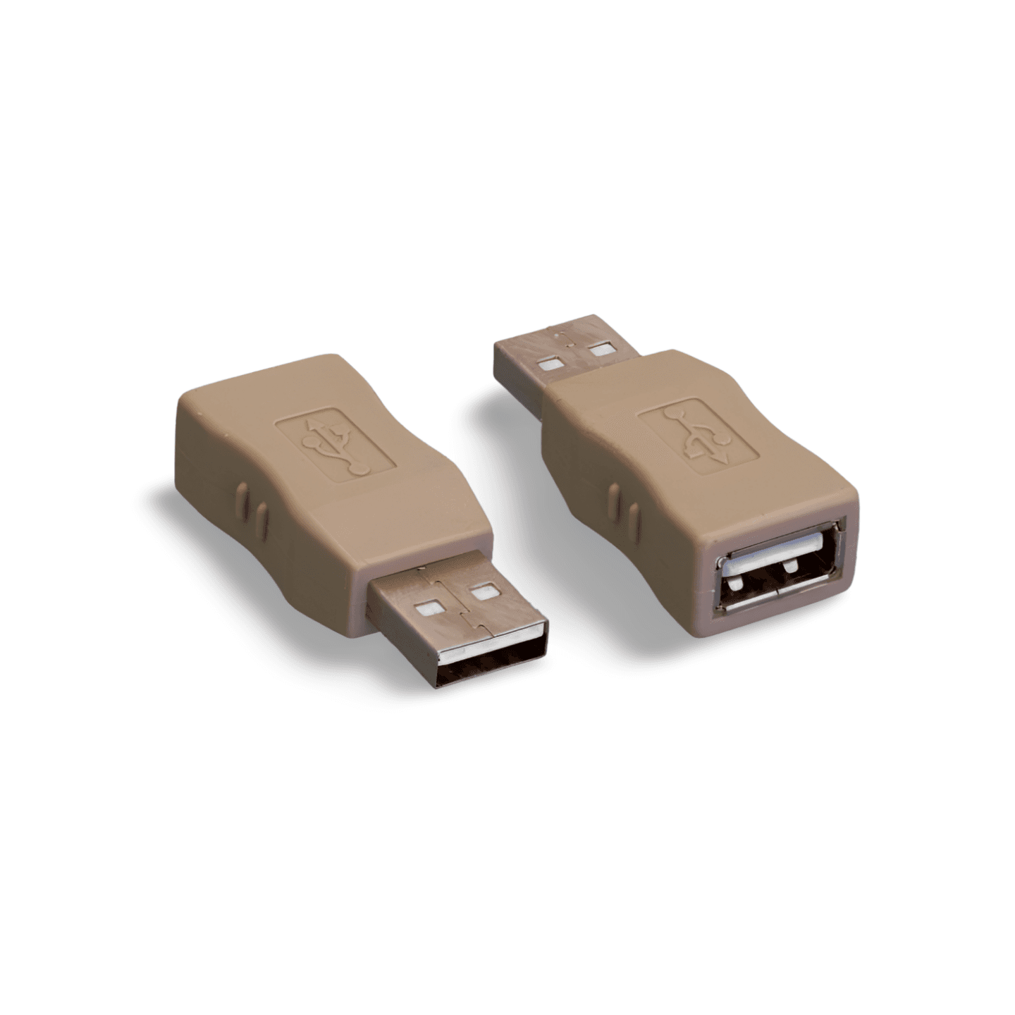 1in USB 2.0 Port Protector USB Type A Male to Type A Female beige