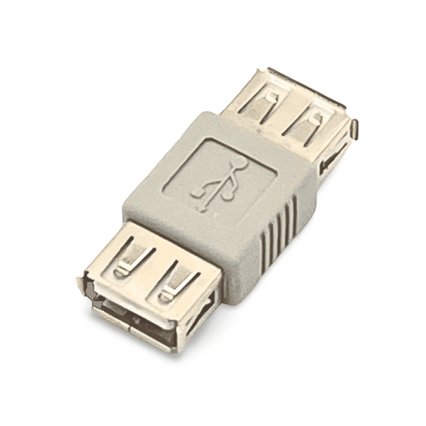1in USB 2.0 Slim Gender Change Type A Female to Female Adapter Coupler beige