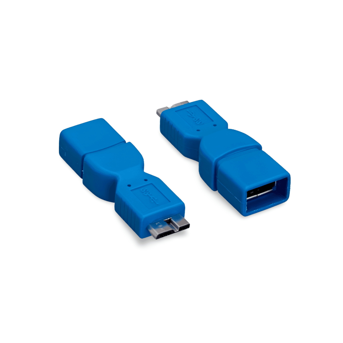 1in USB 3.0 A Female to USB Micro B 3.0 Male Adapter blue