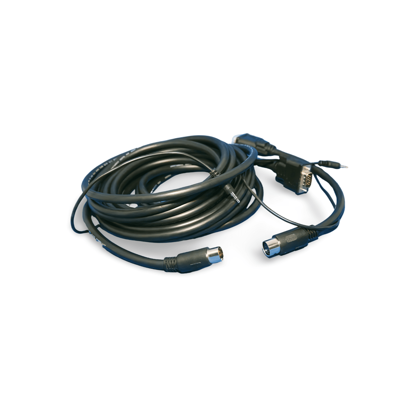 25ft SVGA Monitor HD15 Male to Male Quick Snap Conduit Feed black