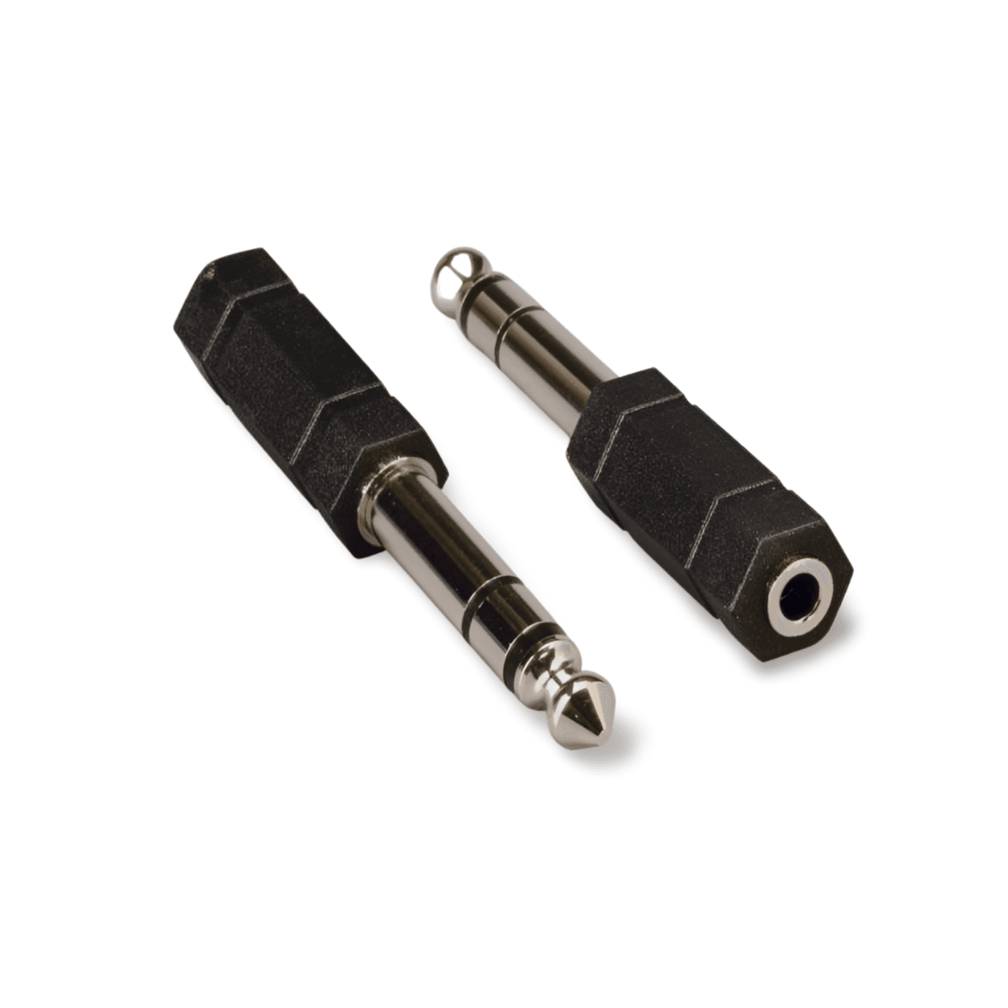 2in 3.5mm 1/8 Stereo Jack Female to 6.3mm 1/4 Stereo Plug Male Adapter black