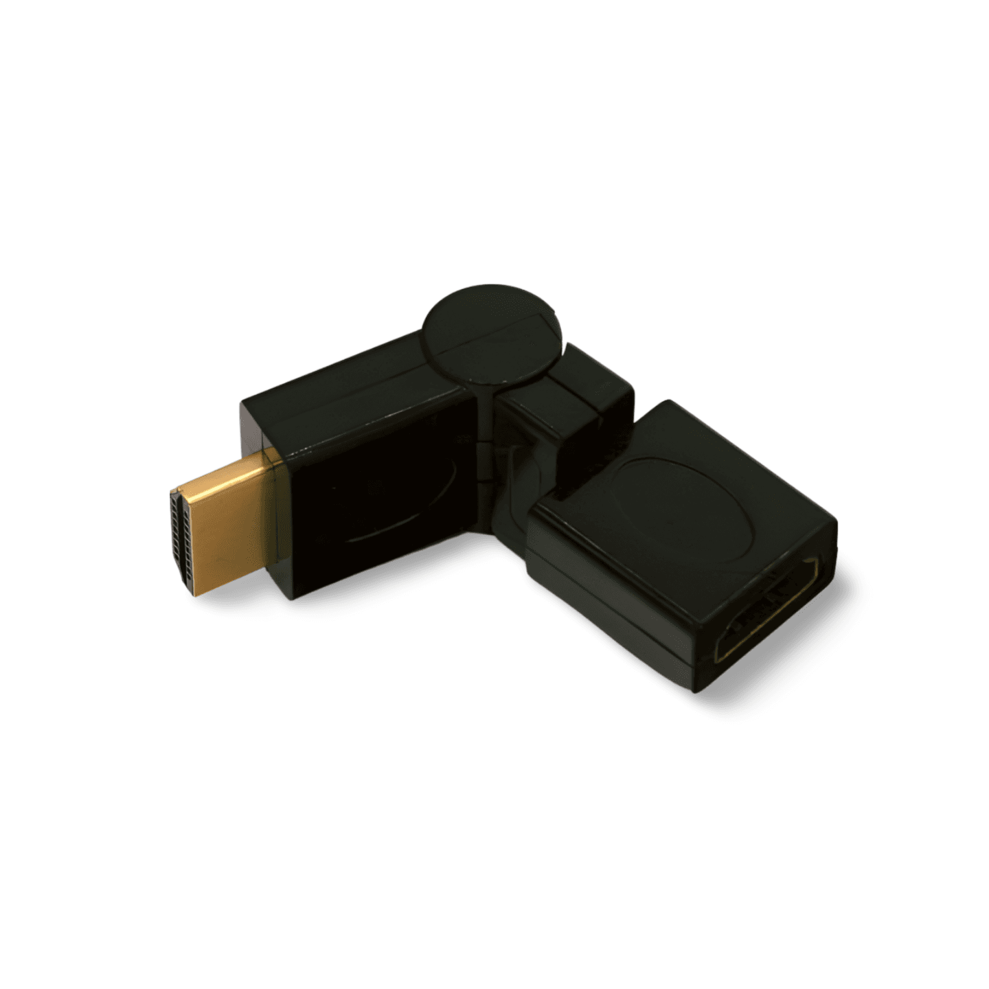 2in HDMI Male Female Flexible Right Angle Connector Swivel Adapter Extender 4K 1080P black