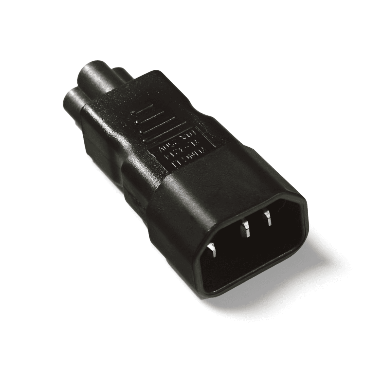 2in Power Adapter IEC 60320 C5 to IEC 60320 C14 Plug black