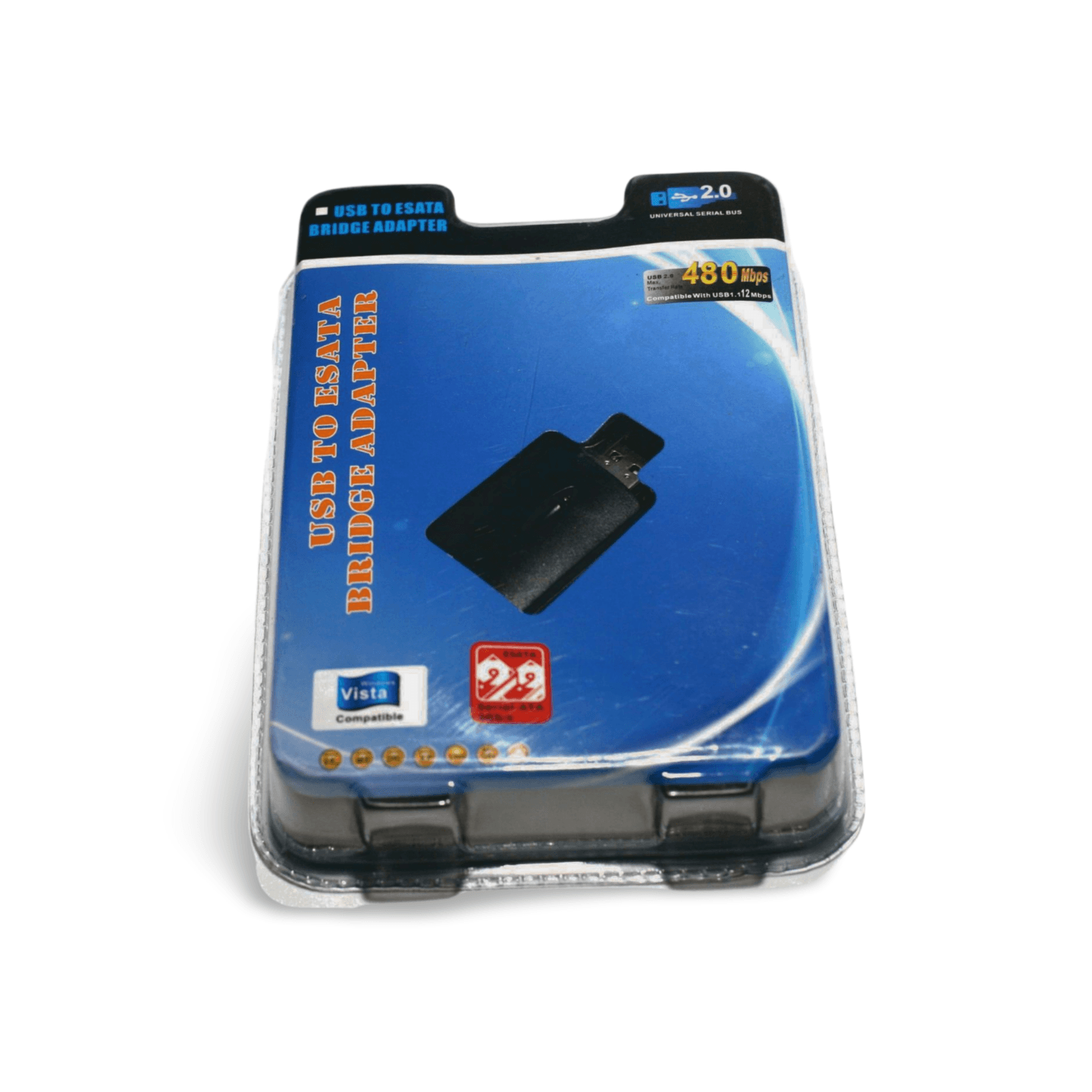 2in USB 2.0 eSATA Bridge Adapter Serial ATA Super Slim black