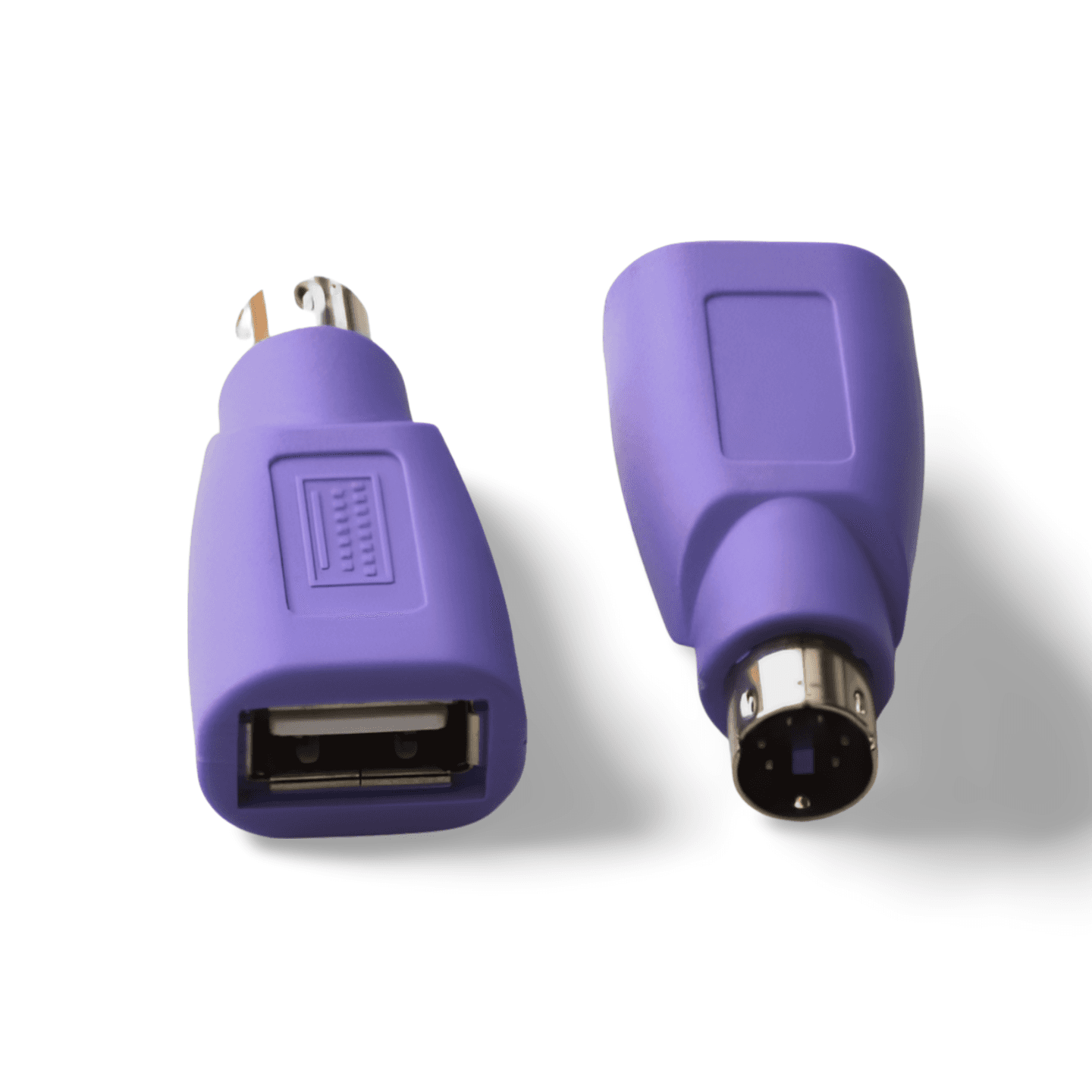 2in USB Type A Female to PS2 Mini DIN 6 Male Keyboard Adapter purple