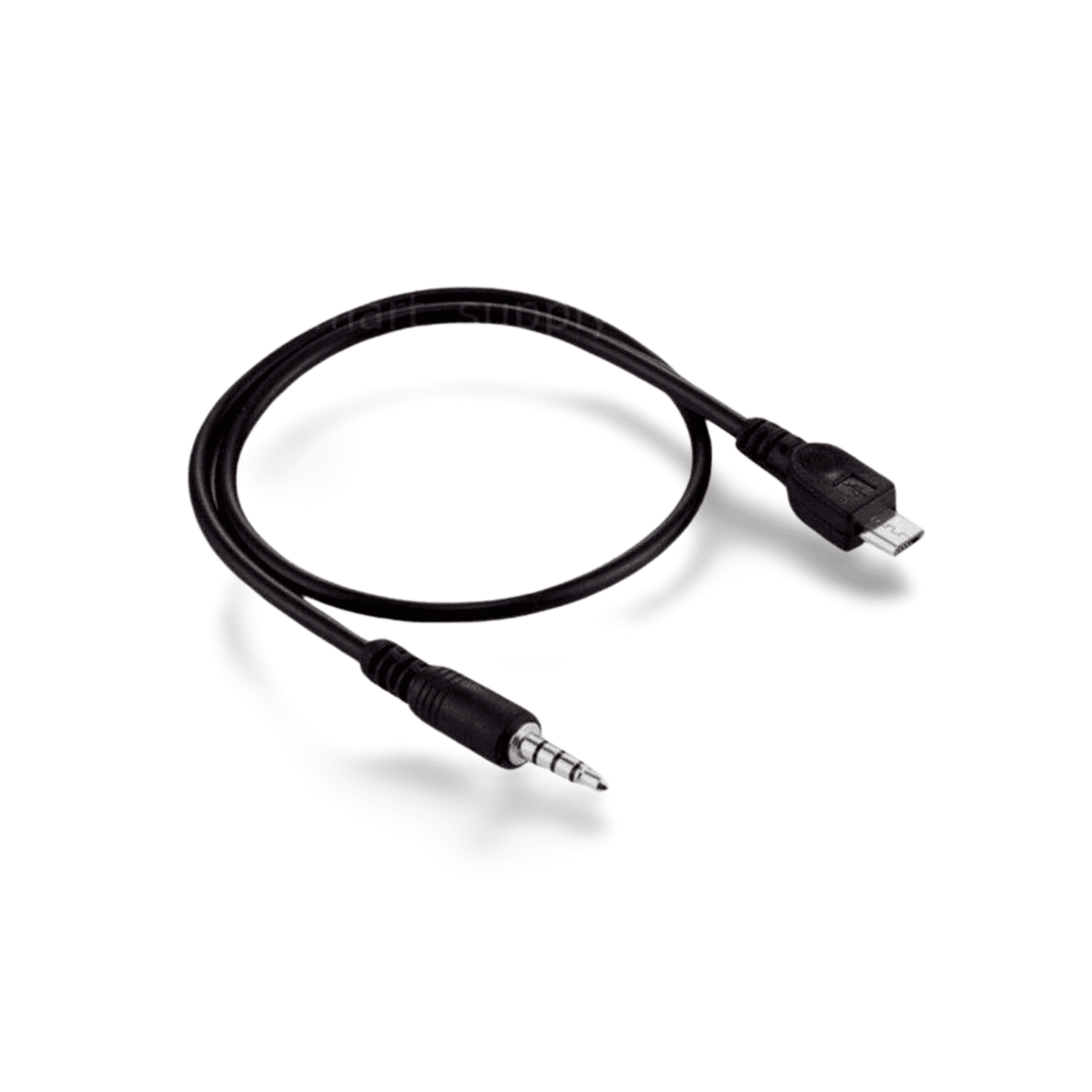 3ft Micro USB 2.0 Male to Stereo 3.5mm Car Aux Audio Cable Insignia Android black