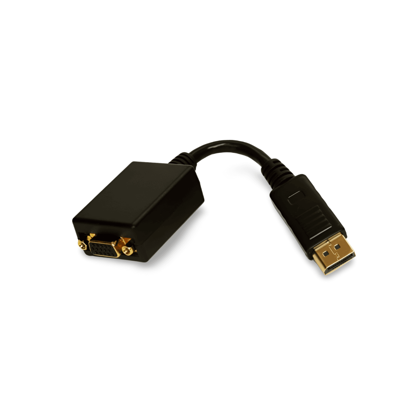 3in DisplayPort Male to VGA HD15 Female Adapter Converter black