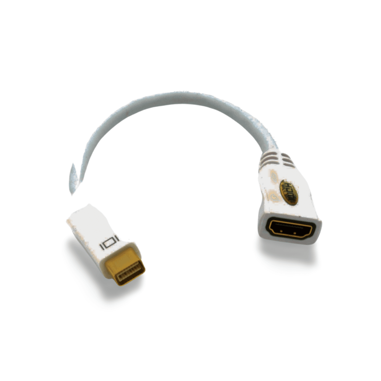 4in Mini DVI to HDMI Video Adapter Converter Male to Female white