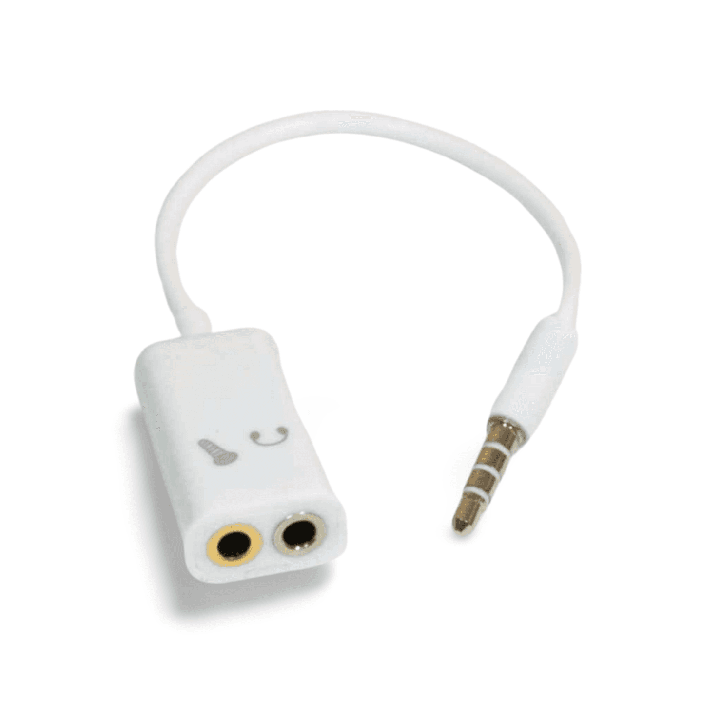 4in TRRS 3.5mm Plug Connector Male to TRS 3.5mm Female white