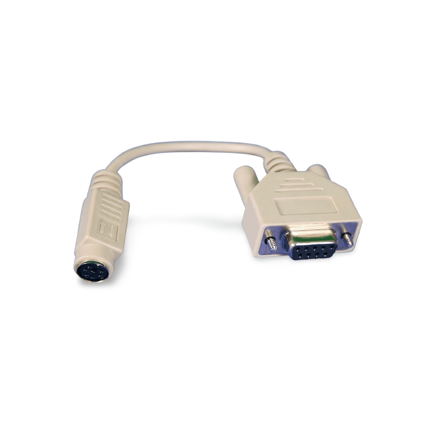 5in PS2 Female to DB9 Female Serial Port Adapter Cable beige