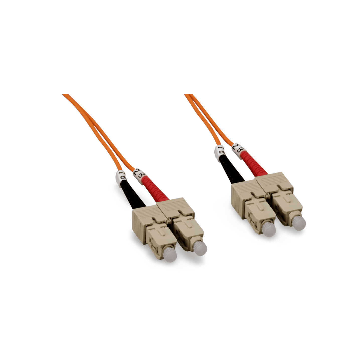 6 8ft SC SC Fiber Optic 62.5 125UM Duplex Multimode Cable orange