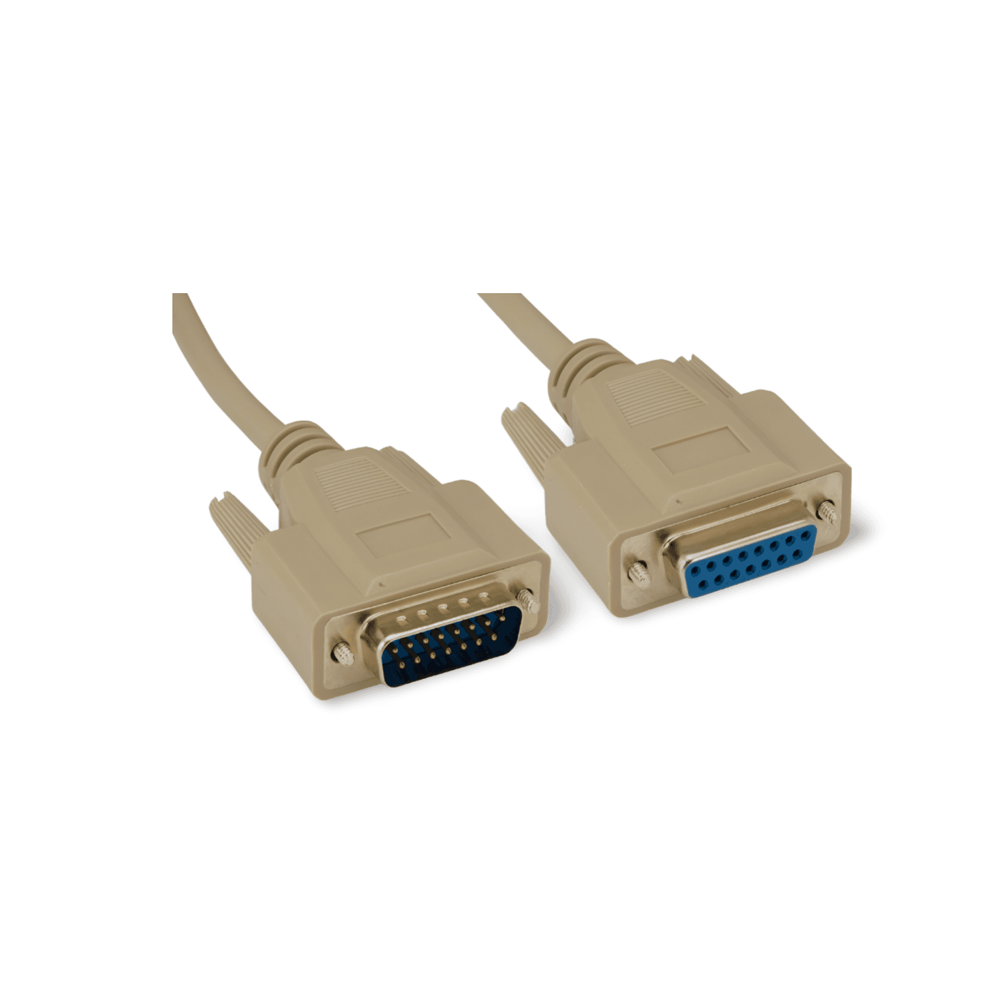 6ft DB15 Extension Cable DB15 Male to DB15 Female beige