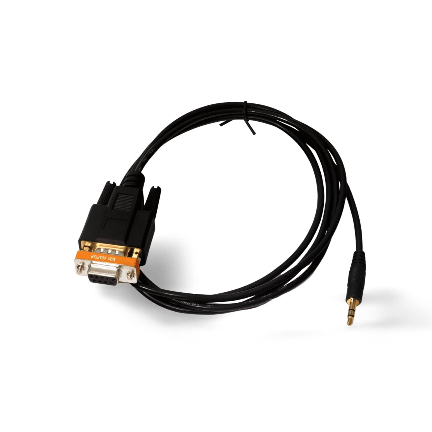 6ft DB9 Female to 3.5 TRS Connector Male Null Adapter Kit black