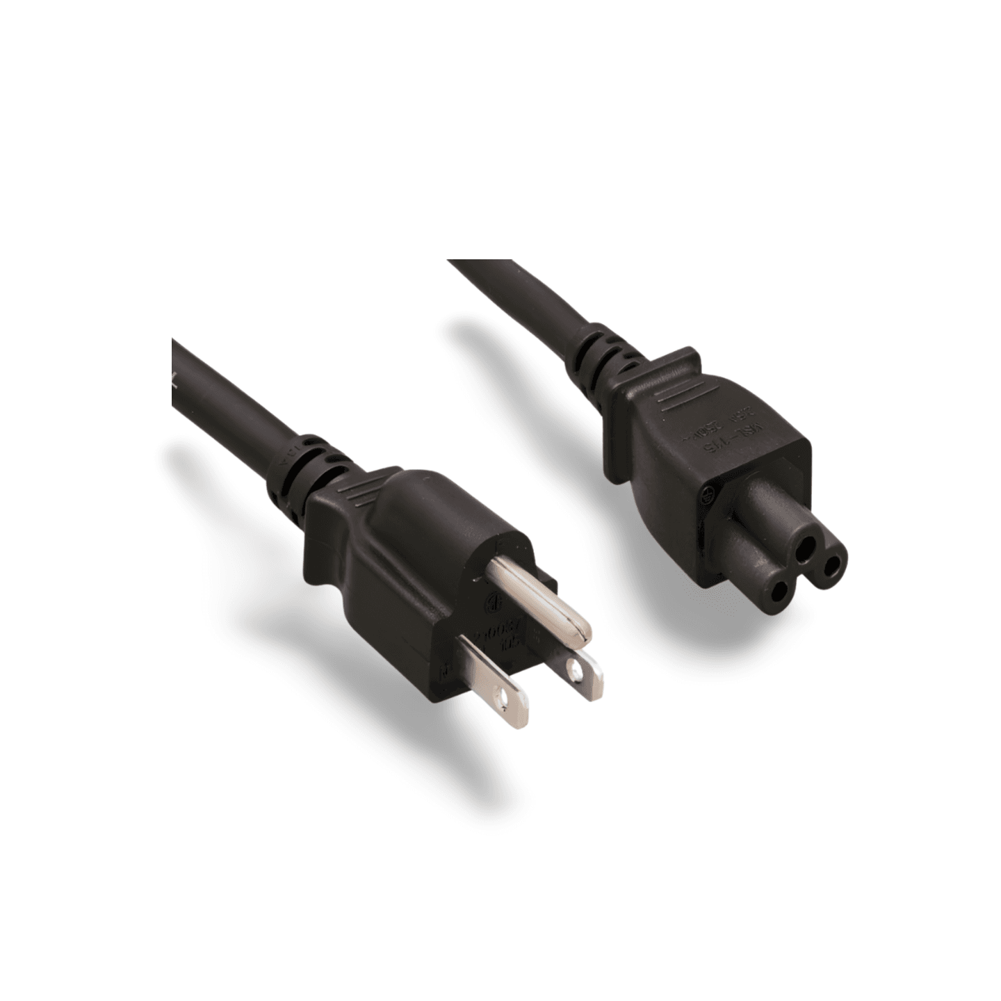 6ft Power Cable Tri IEC320 C5 C 5 Mickey Mouse black