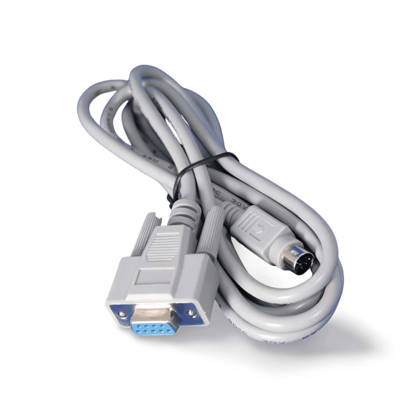 6ft Serial Cable DB9 Female 8 pin Mini DIN PC grey