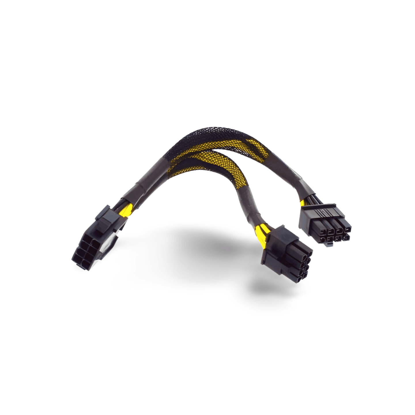 6in EPS 12V 8 Pin Power Cable Splitter Cable black