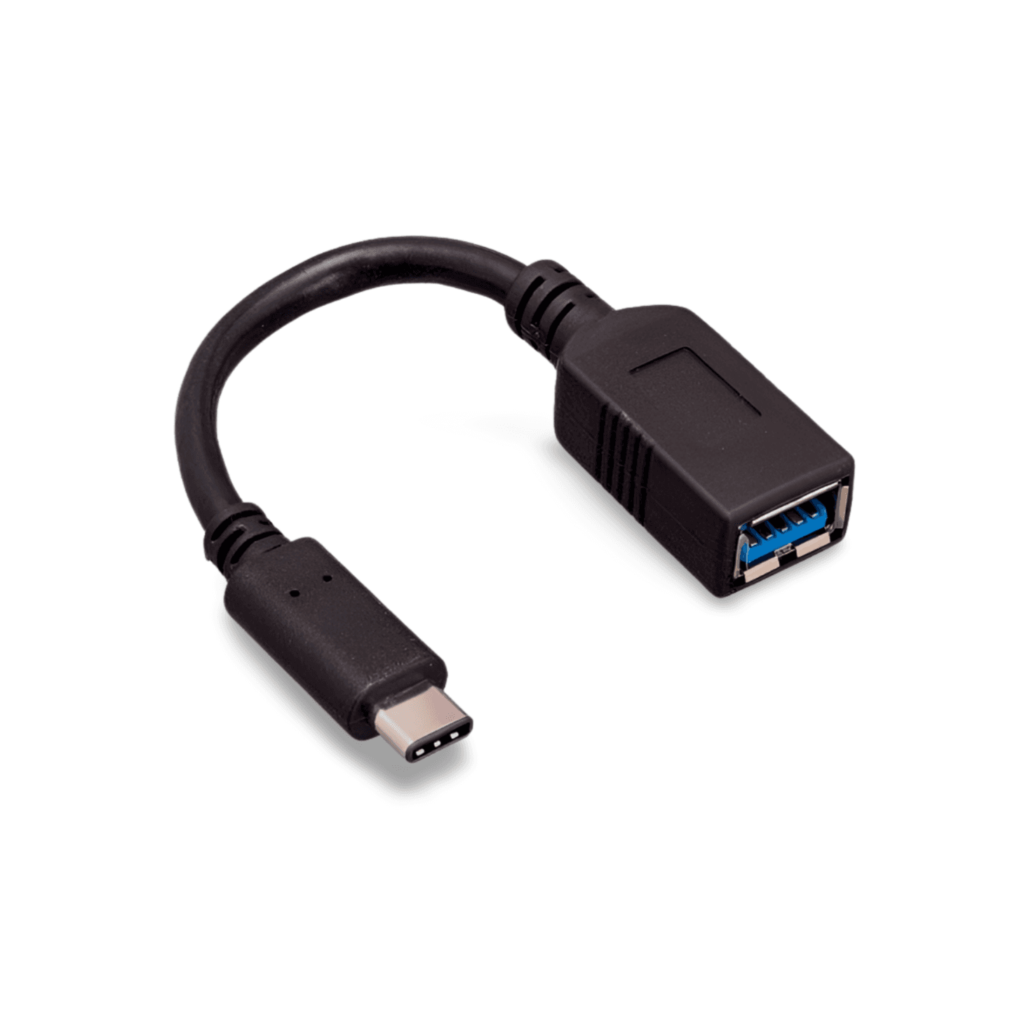 6in USB 3.1 Type C Male to Type A Female Adapter Cable black