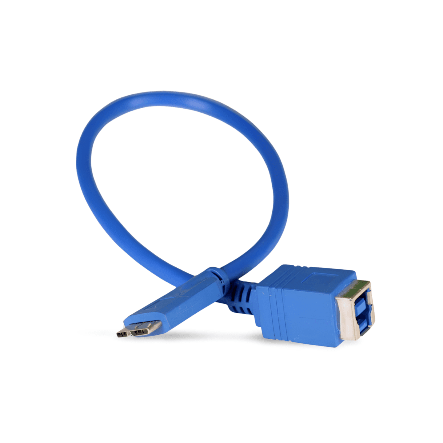 9in USB 3.0 B Female to USB MicroB 3.0 Male Adapter Cable blue