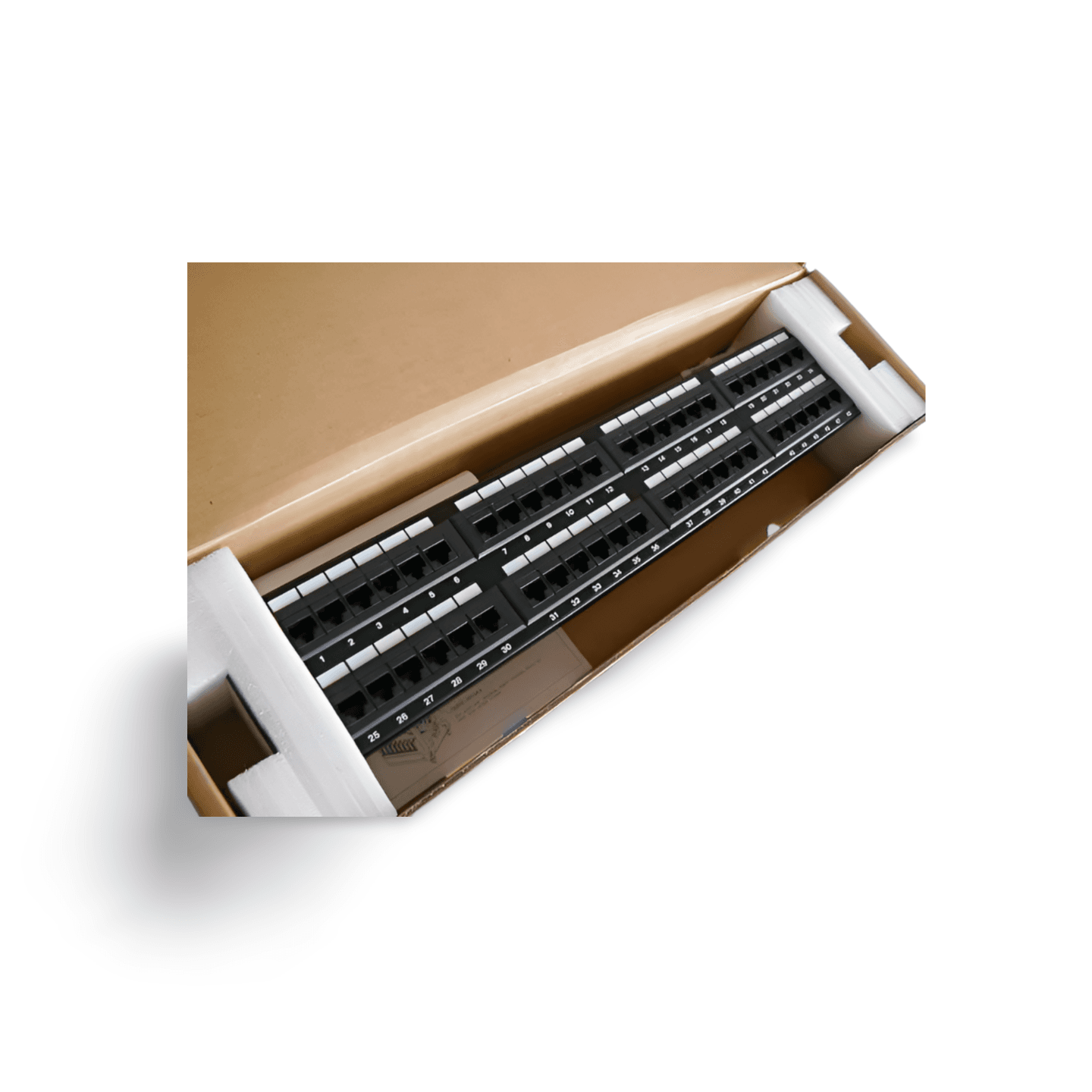 Cat5e Patch Panel 48 Port black