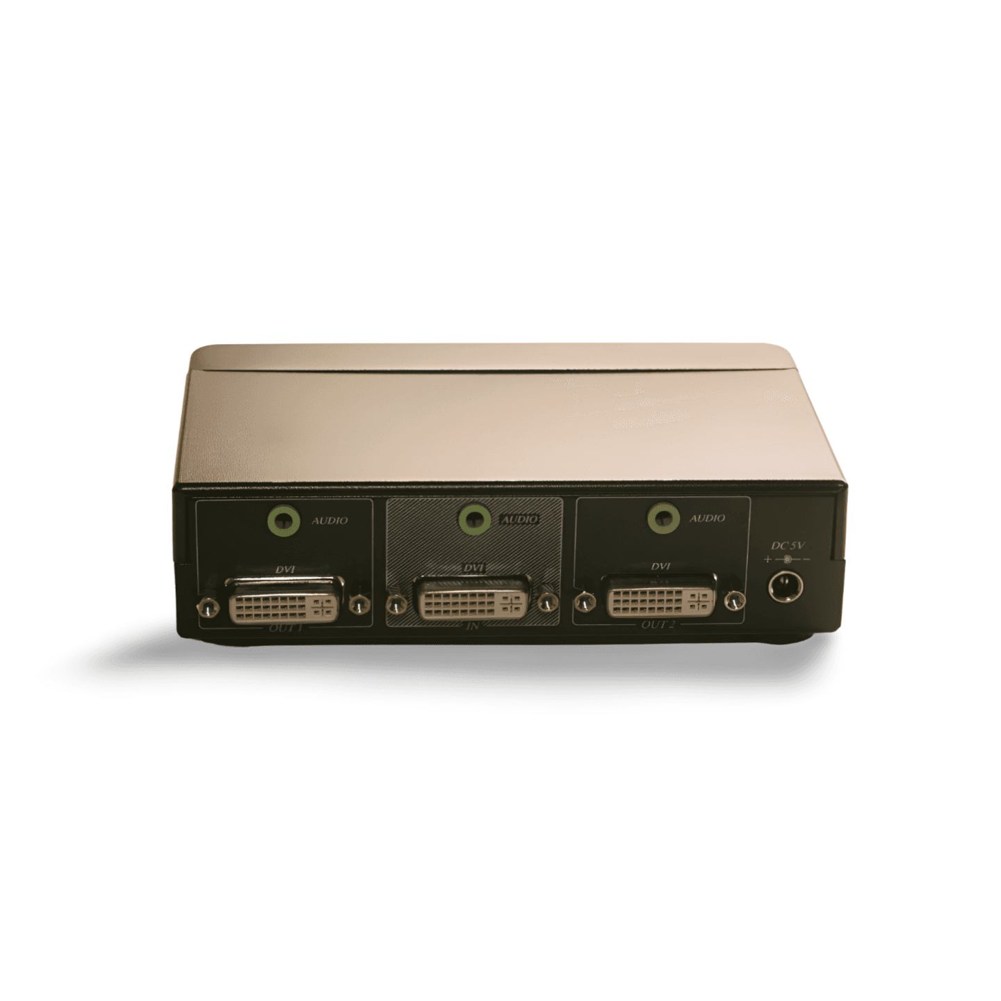 DVI HDCP 1x2 Signal Splitter Amp Powered with Audio beige