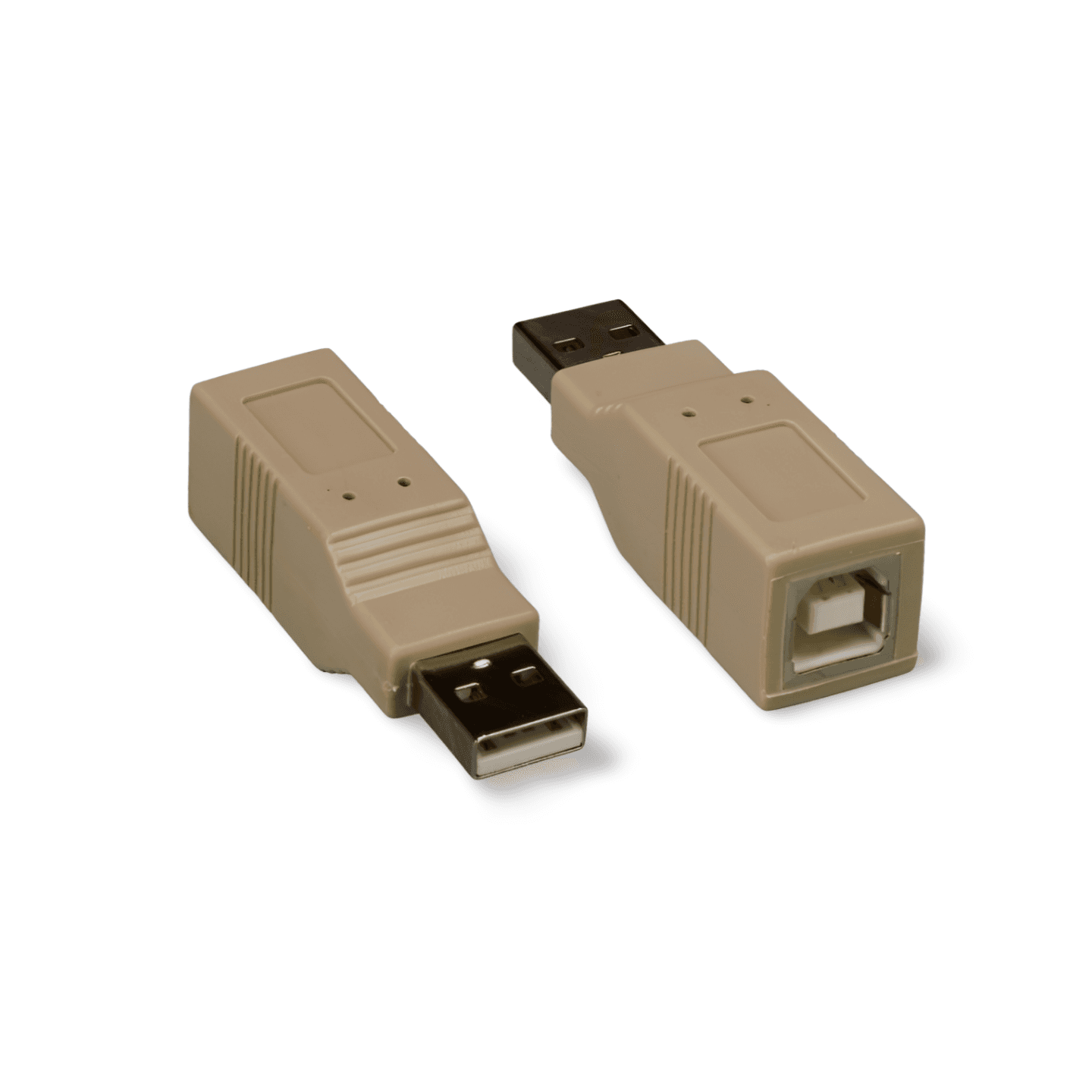 USB Gender Changer Type A Male to Type B Female Adapter beige
