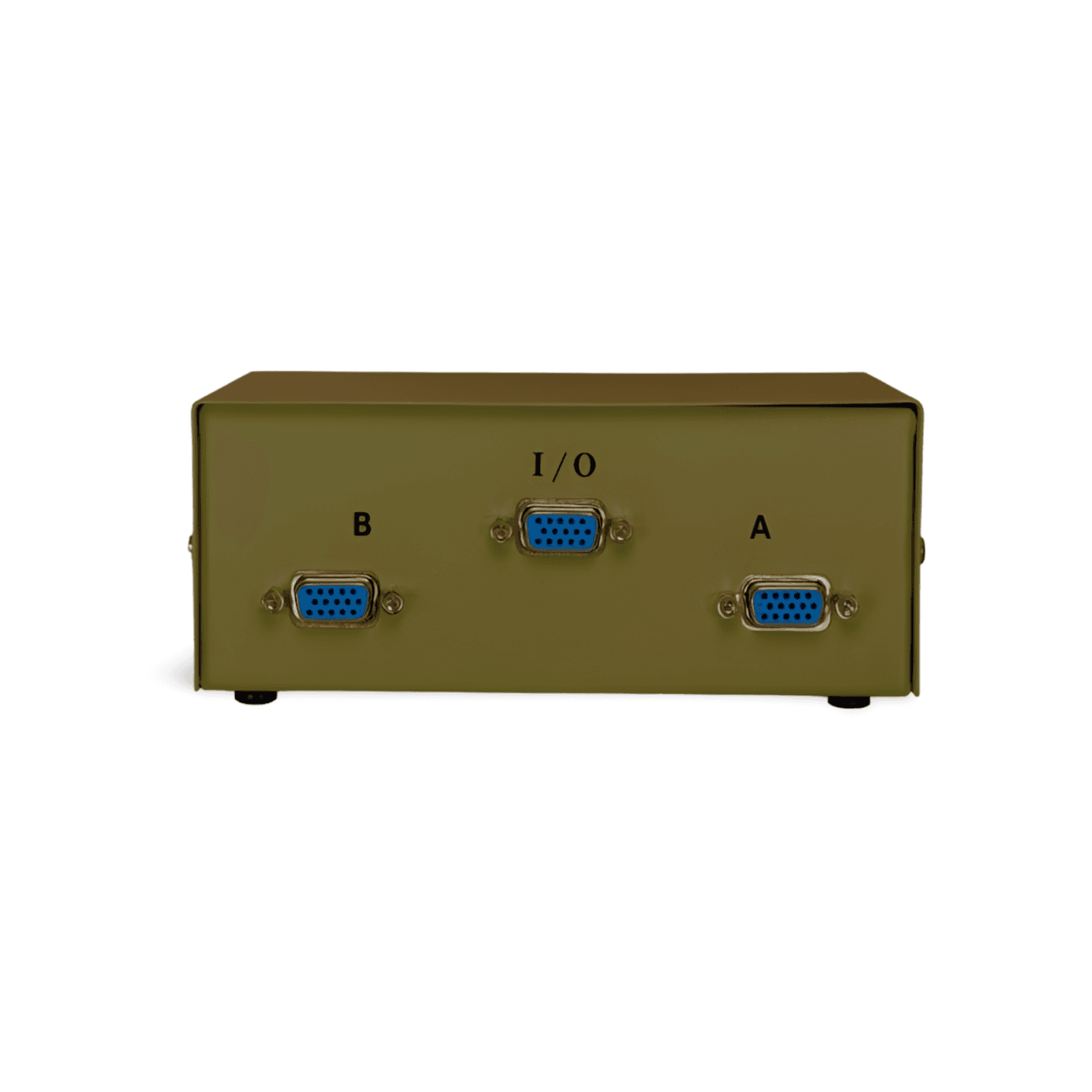 VGA HD15 AB Switch Rotary Dial 2 Port SVGA Monitor Switch Box beige