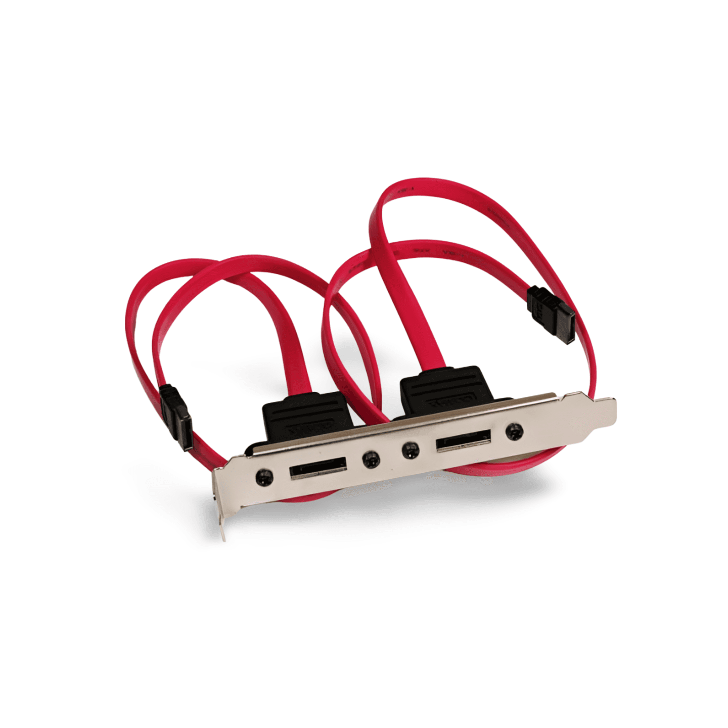 1 5ft SATA L Dual Ports on Bracket red