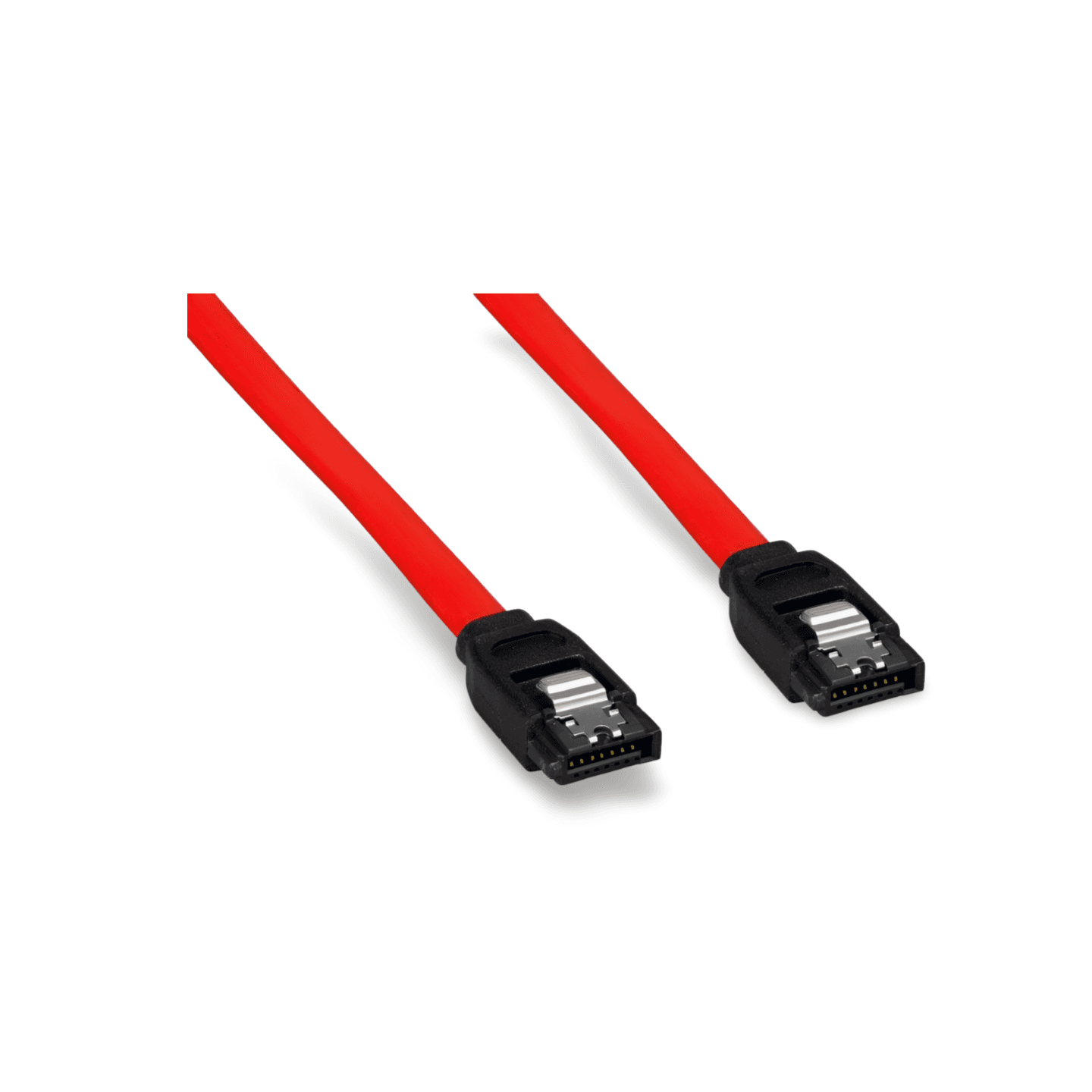 1 8ft SATA Data Cable with Locking Latch red