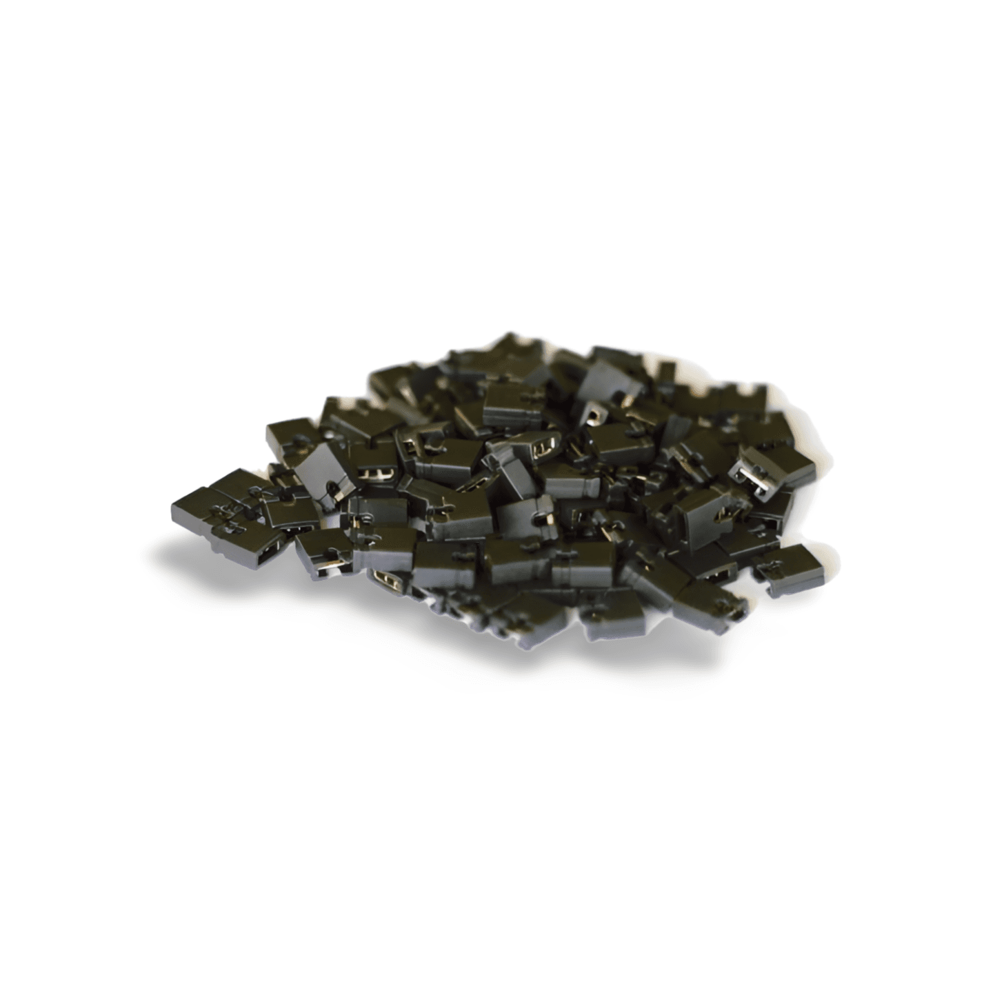 100 Pack Mini Jumpers 2.54mm black