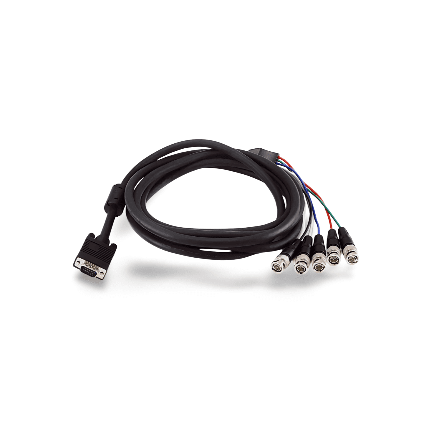10ft 5 BNC Male to SUPER VGA HD15 Male Cable black