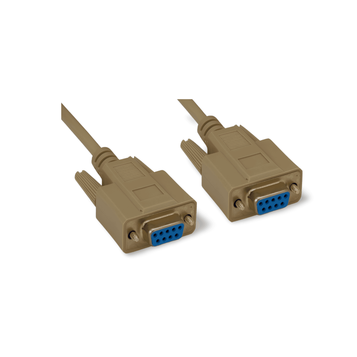 10ft DB9 Female to DB9 Female Cable RS232 Serial beige