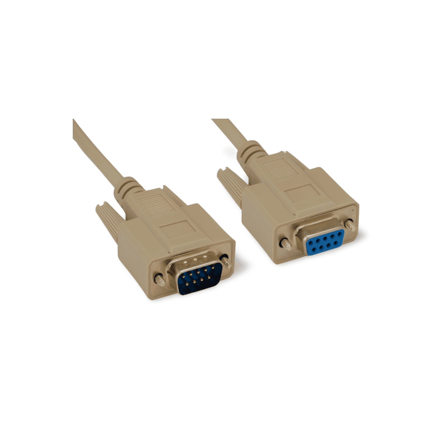 10ft DB9 Male to DB9 Female Serial Cable Extension beige