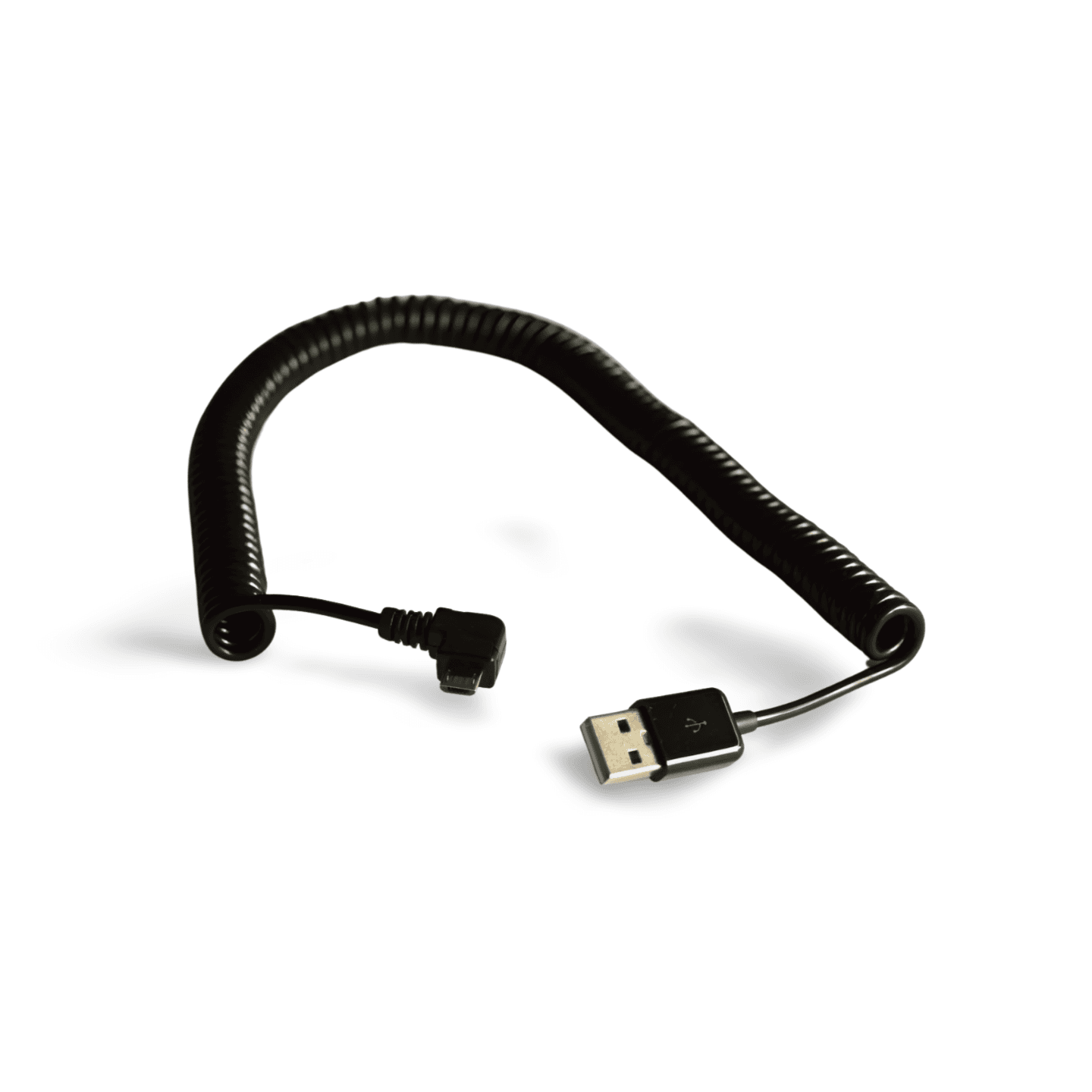 10ft Micro USB Cable Micro B Coiled blue