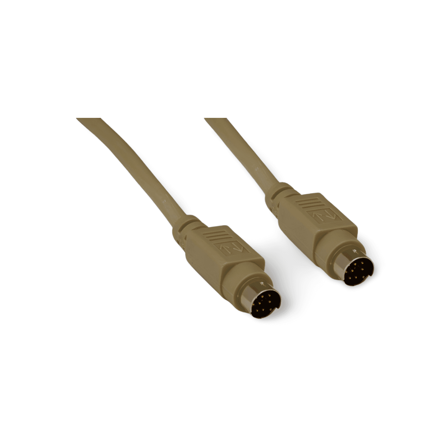 10ft Mini DIN 8 Pin Male to Mini DIN 8 Pin Male Cable beige