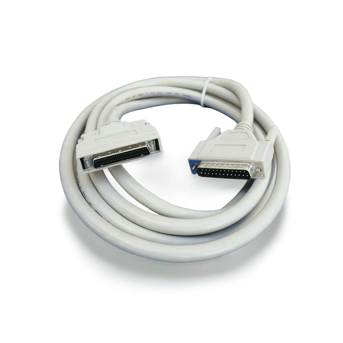 10ft SCSI II HPDB50 Male Latch to DB25 Male beige