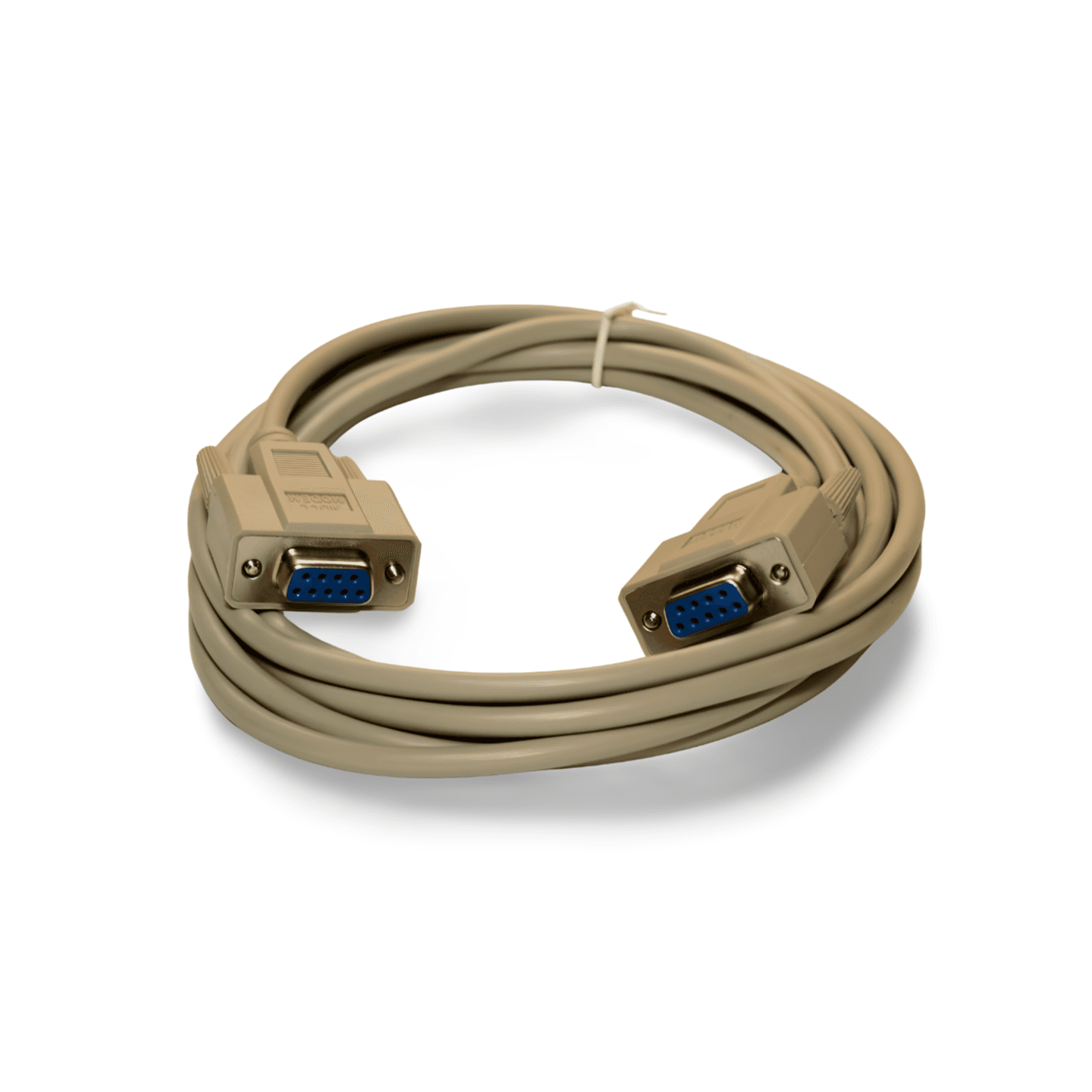 10ft Serial Null Modem Cable DB9 Female DB9 Female beige