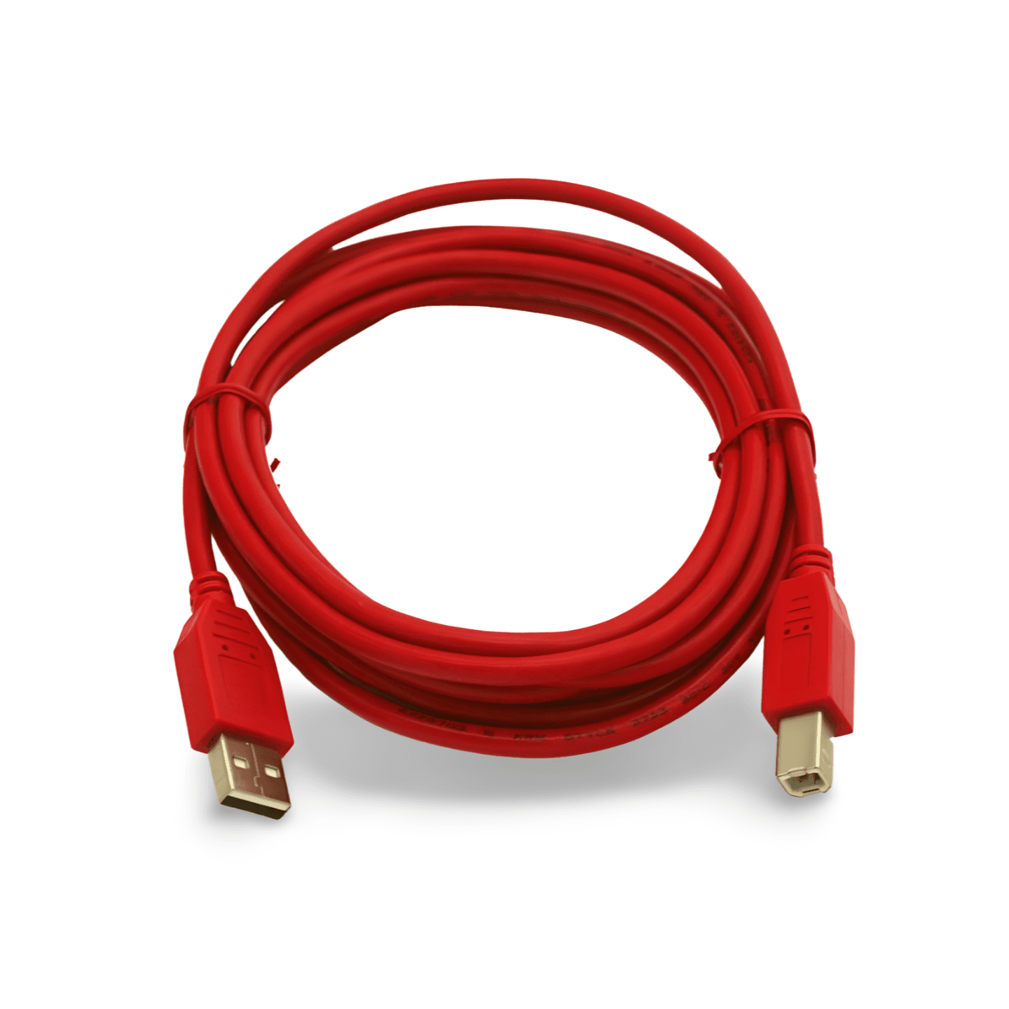 10ft USB 2.0 Computer Cable Type A Male to Type B Male red