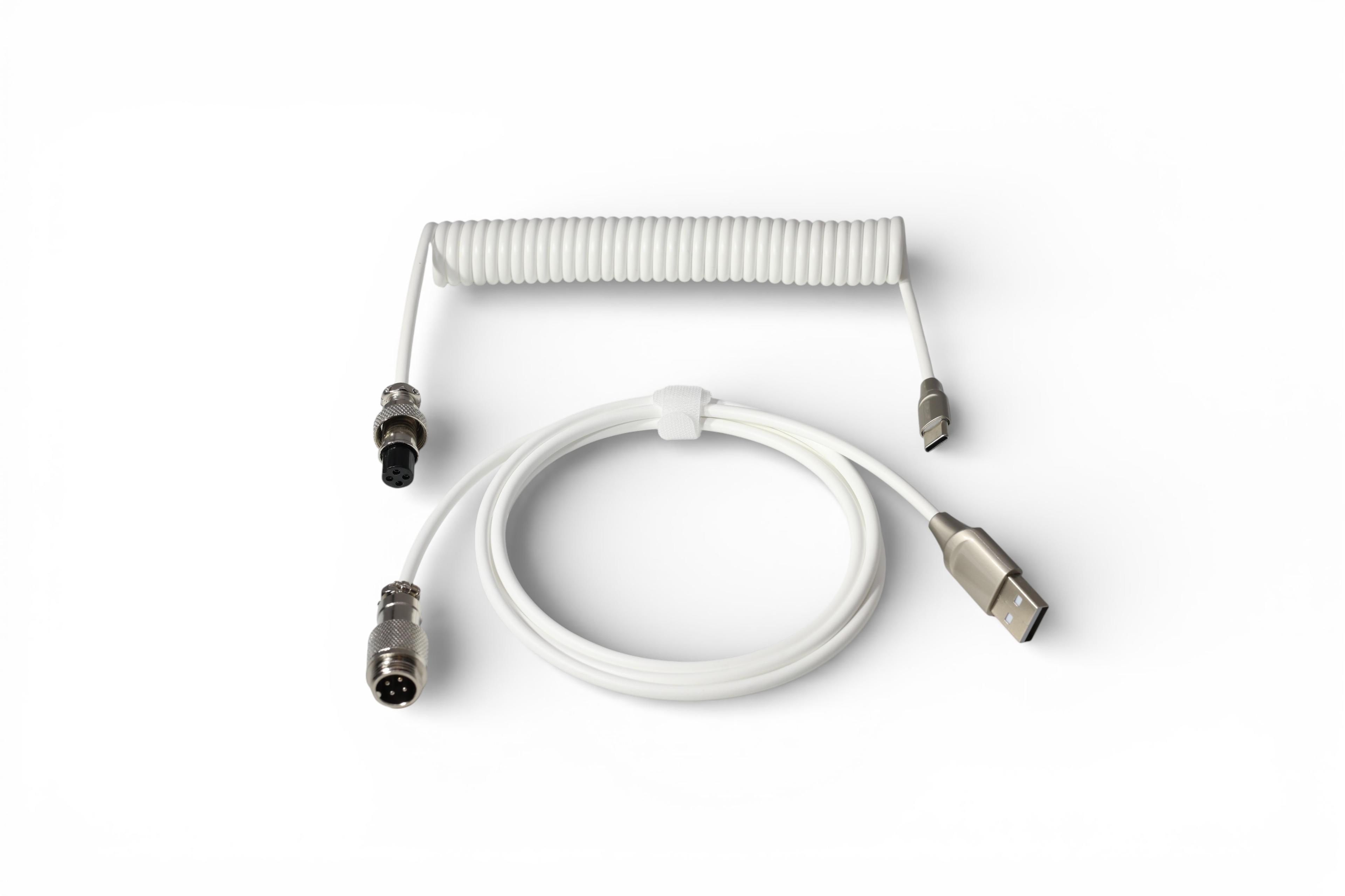 10ft USB Type C to USB Type A 3.0 Mechanical Keyboard Cable 3 Meter Aviator Connectors Aero - White