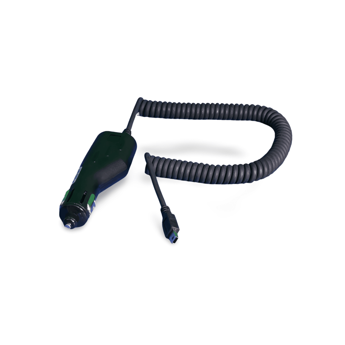 12 Volts DC to 5 Volts DC Auto Transformer 750 mA with USB MiniB black