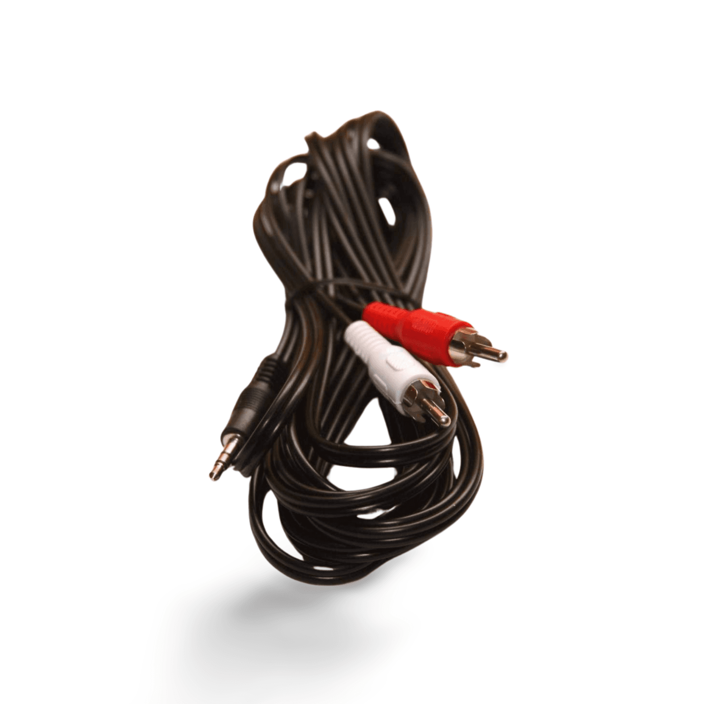 12ft 3.5mm Stereo Jack Male to Dual RCA Male Audio Cable black