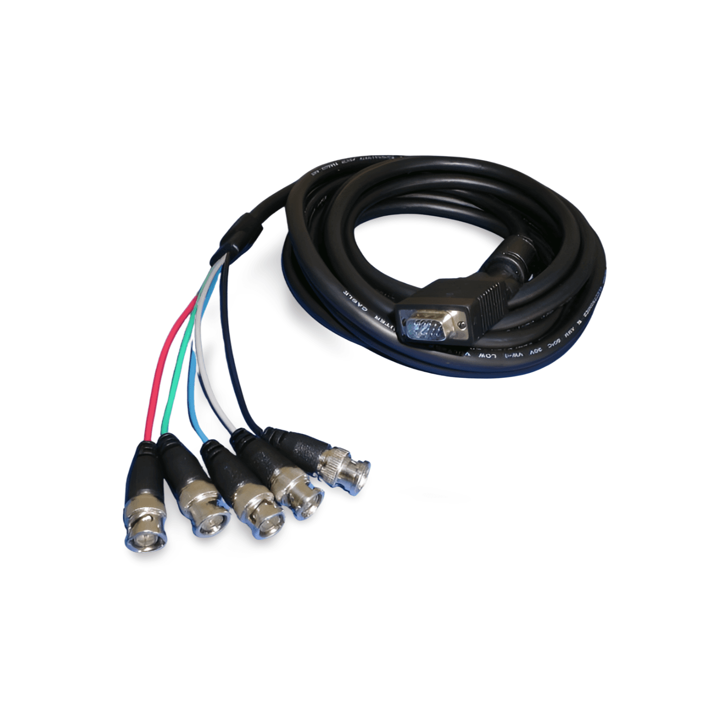 15ft 5 BNC Male to SUPER VGA HD15 Male Cable black