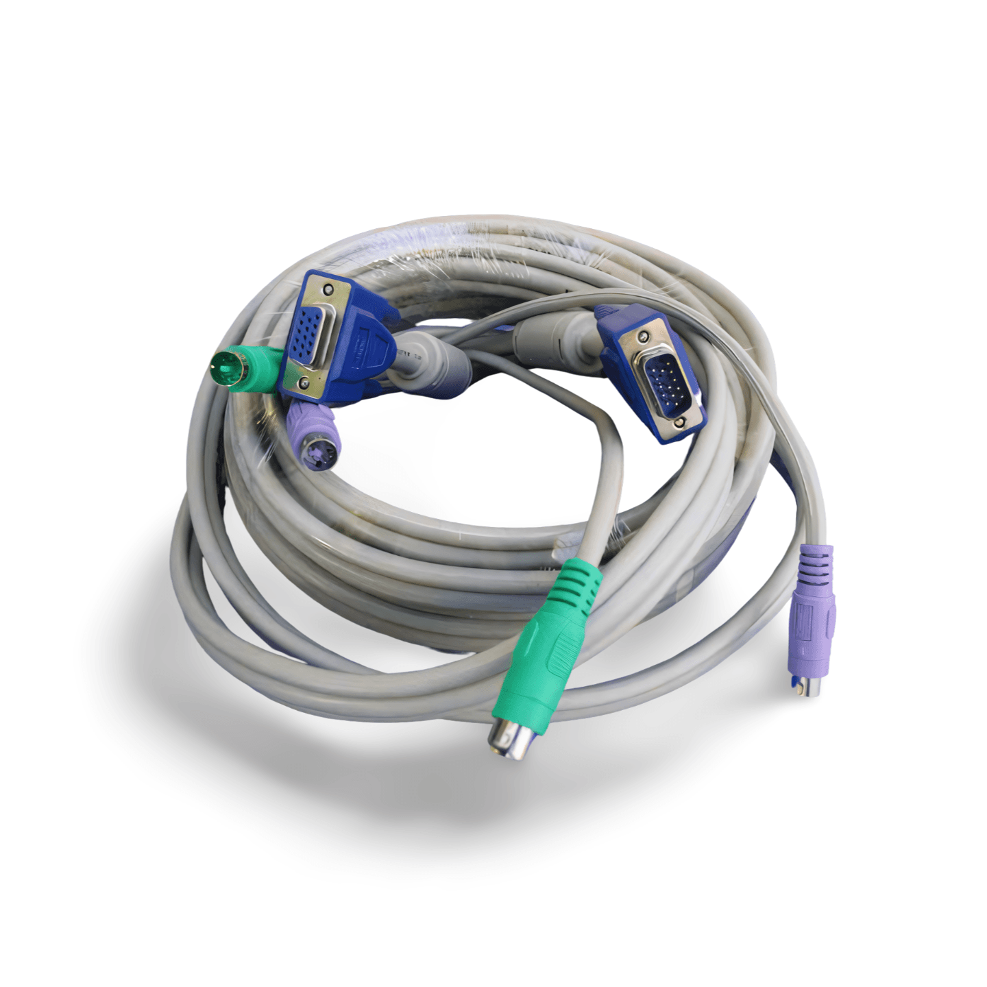15ft KVM Video Cable HD15 Male to Female beige