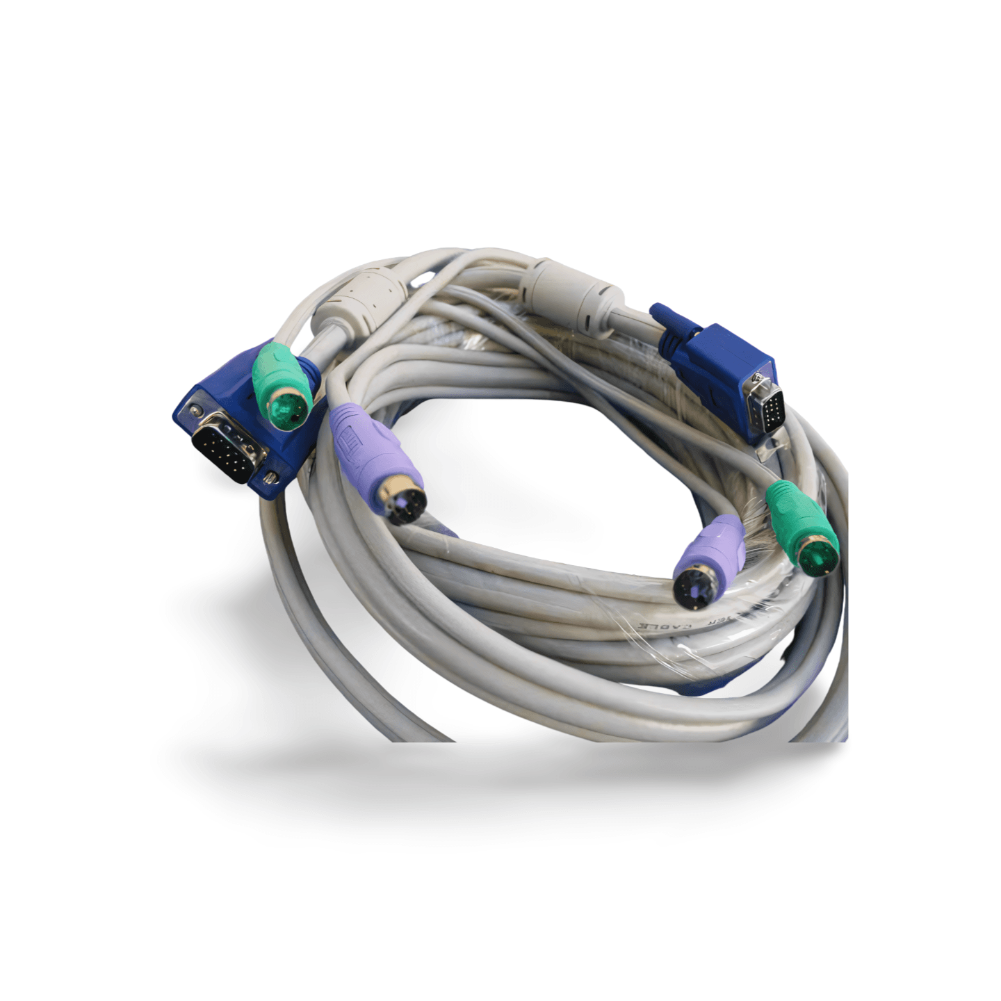 15ft KVM Video Cable Male to Male beige