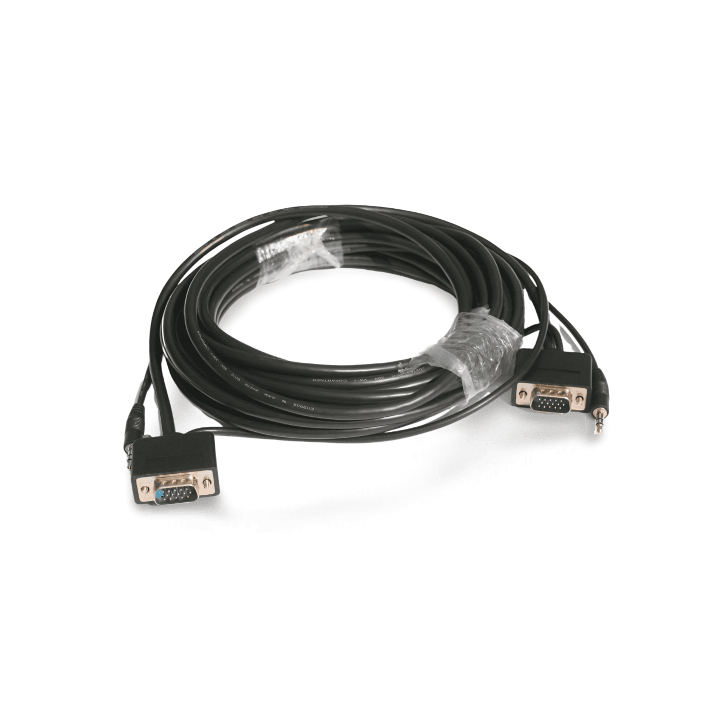 15ft Slim SVGA Plus Audio HD15 Male to Male black