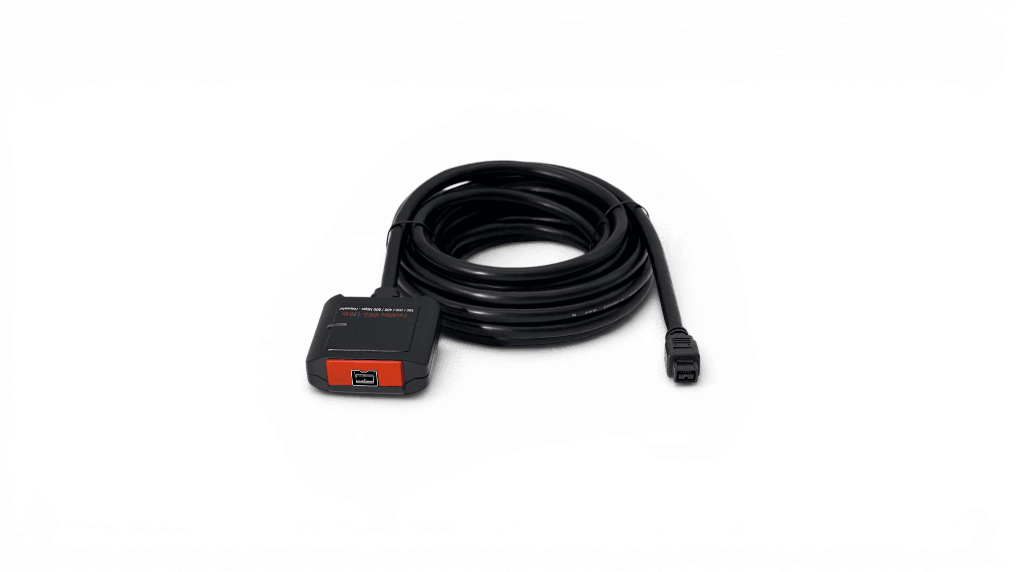16.4ft 1394b Active FireWire Repeater 800 Cable TI Chipset - Black
